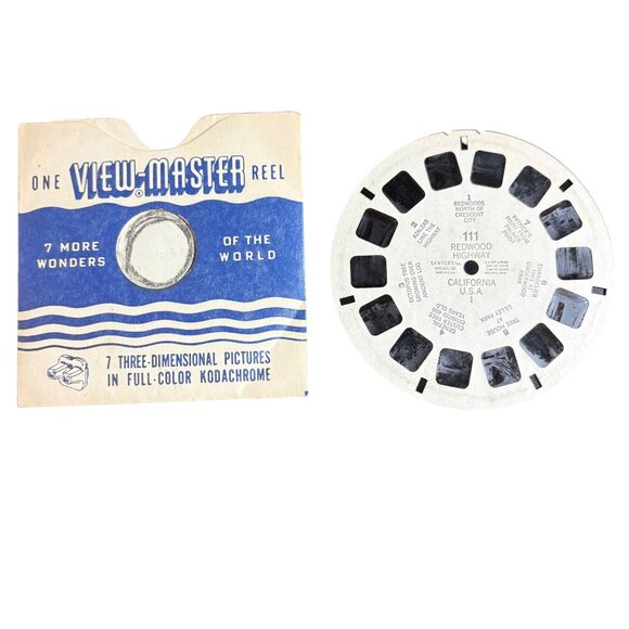 Vintage View-Master Reel 111 Redwood Highway California 3D Kodachrome Pictures - Picture 1 of 3